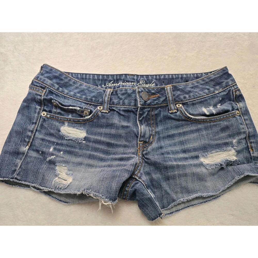 American Eagle Outfitters Shorts Womens Tag Size 6 100% Cotton Dark Wash